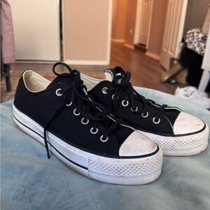 Women’s black platform Converse